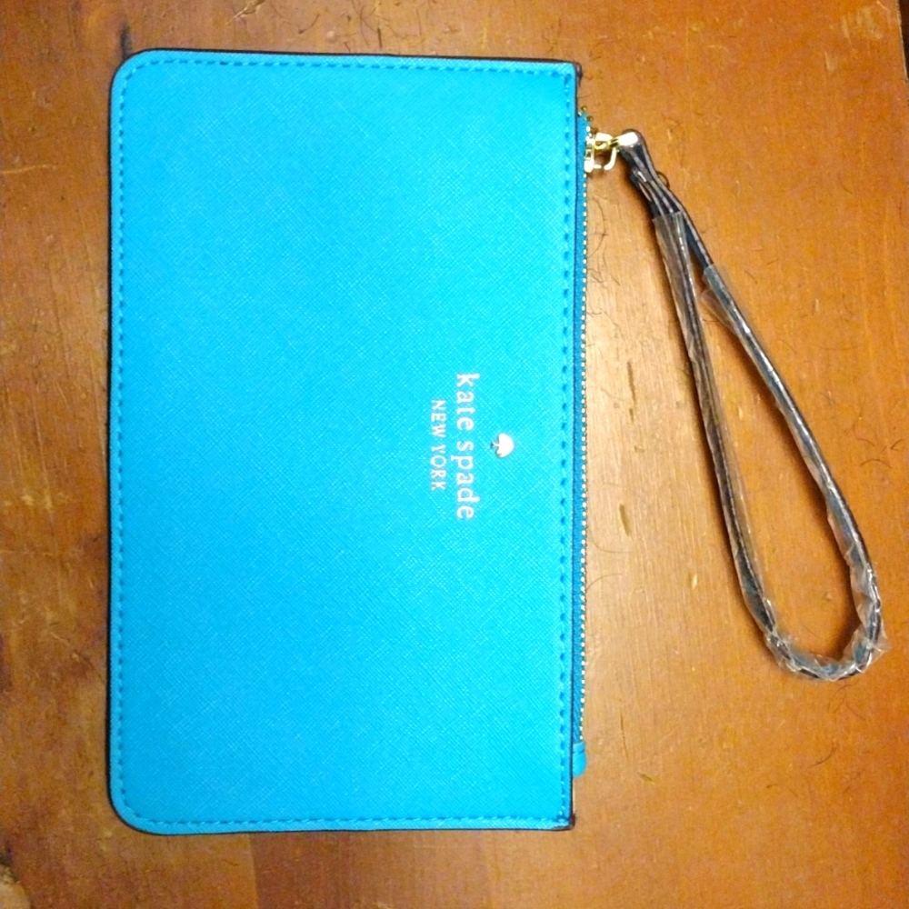 Kate Spade blue wristlet